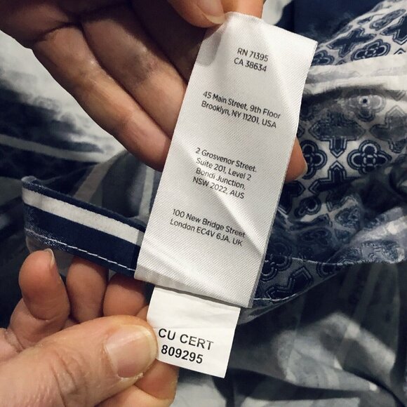 West Elm Set of 2 Navy Blue White Square Pillowcase 26” x 26” Pillow cover Dye - Picture 9 of 9